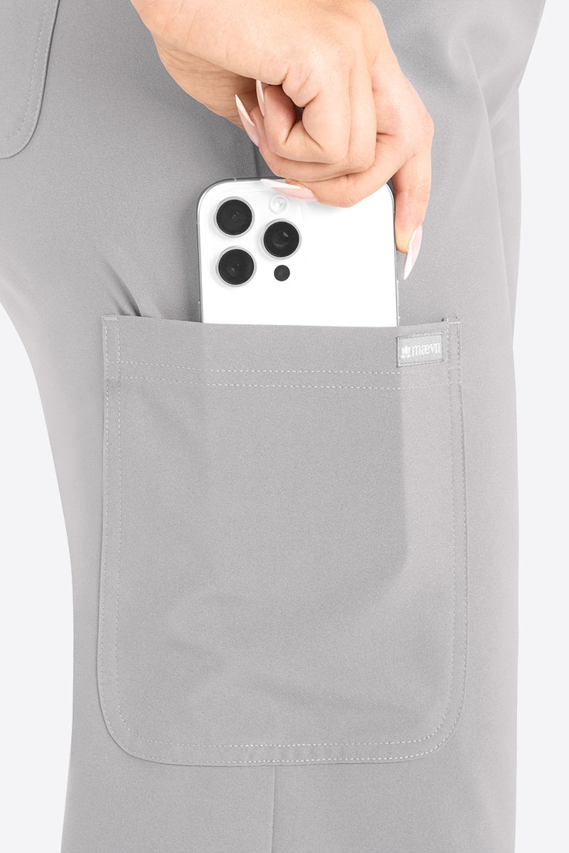 Dámske lekárske nohavice Maevn Momentum Wide Leg svetlo šedé-3