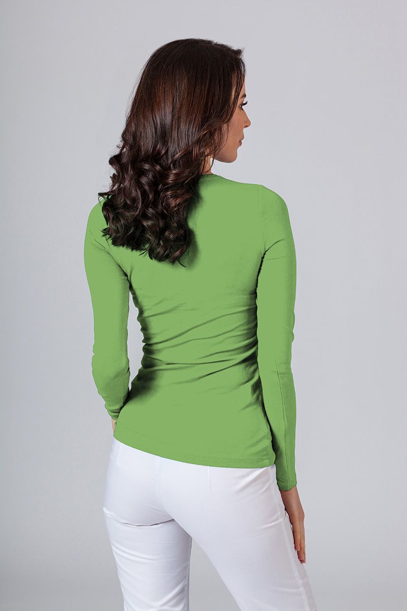 Dámske tričko Malfini Slim s dlhým rukávom zelené-1