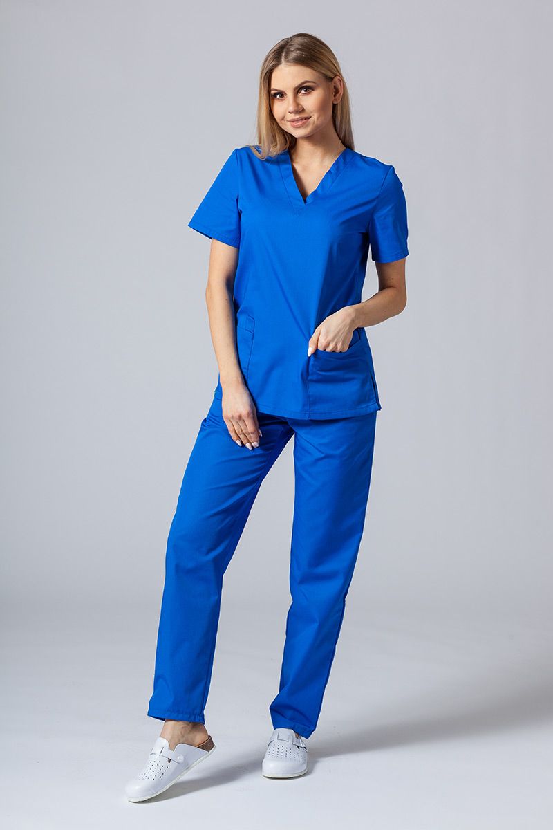 Lekárska dámska blúzka Sunrise Uniforms Basic Light kráľovsky modrá-4