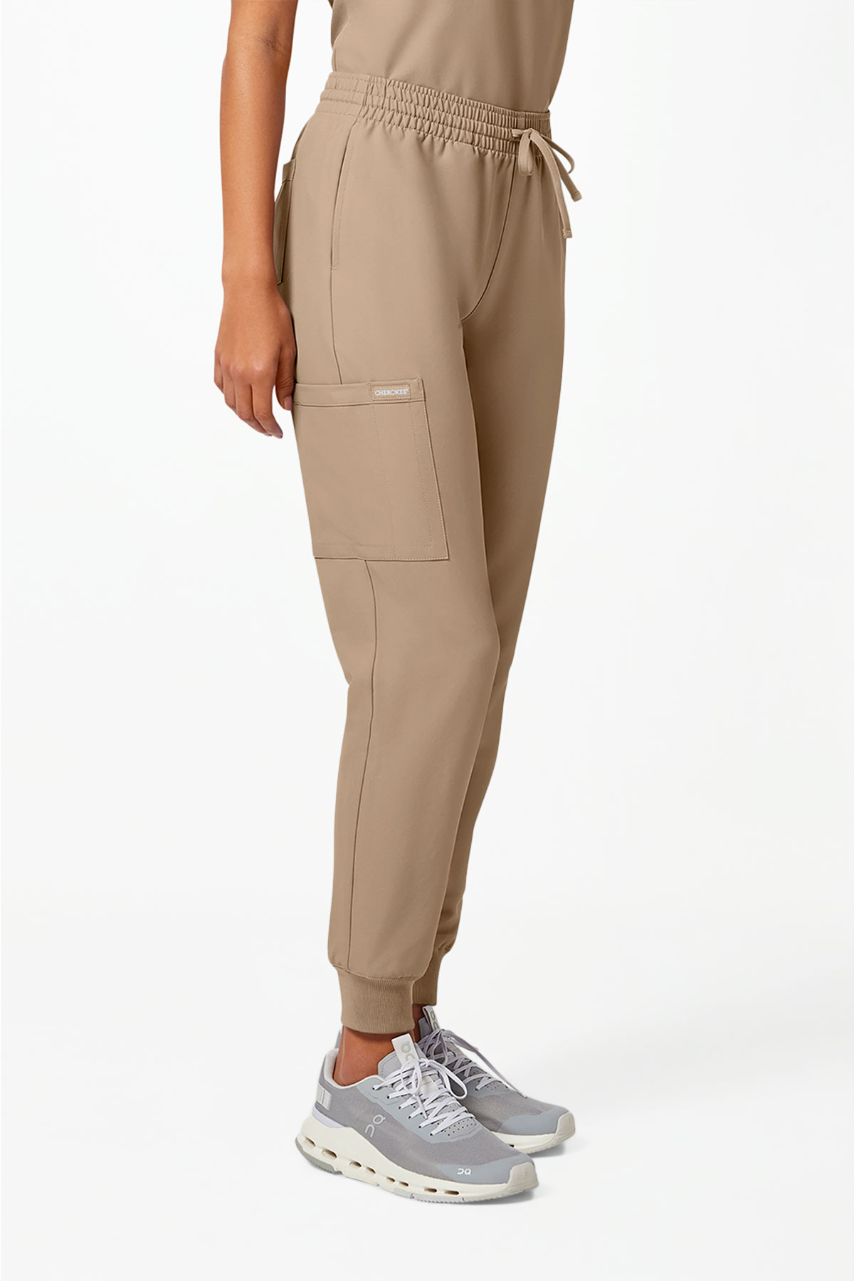 Dámske lekárske nohavice Cherokee Originals Ultra Jogger béžové-3