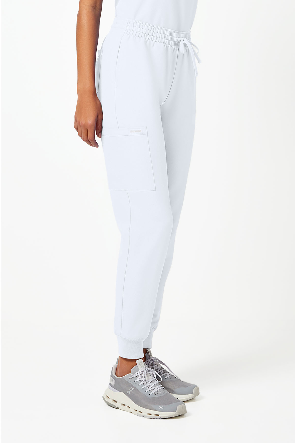 Dámske lekárske nohavice Cherokee Originals Ultra Jogger biele-3