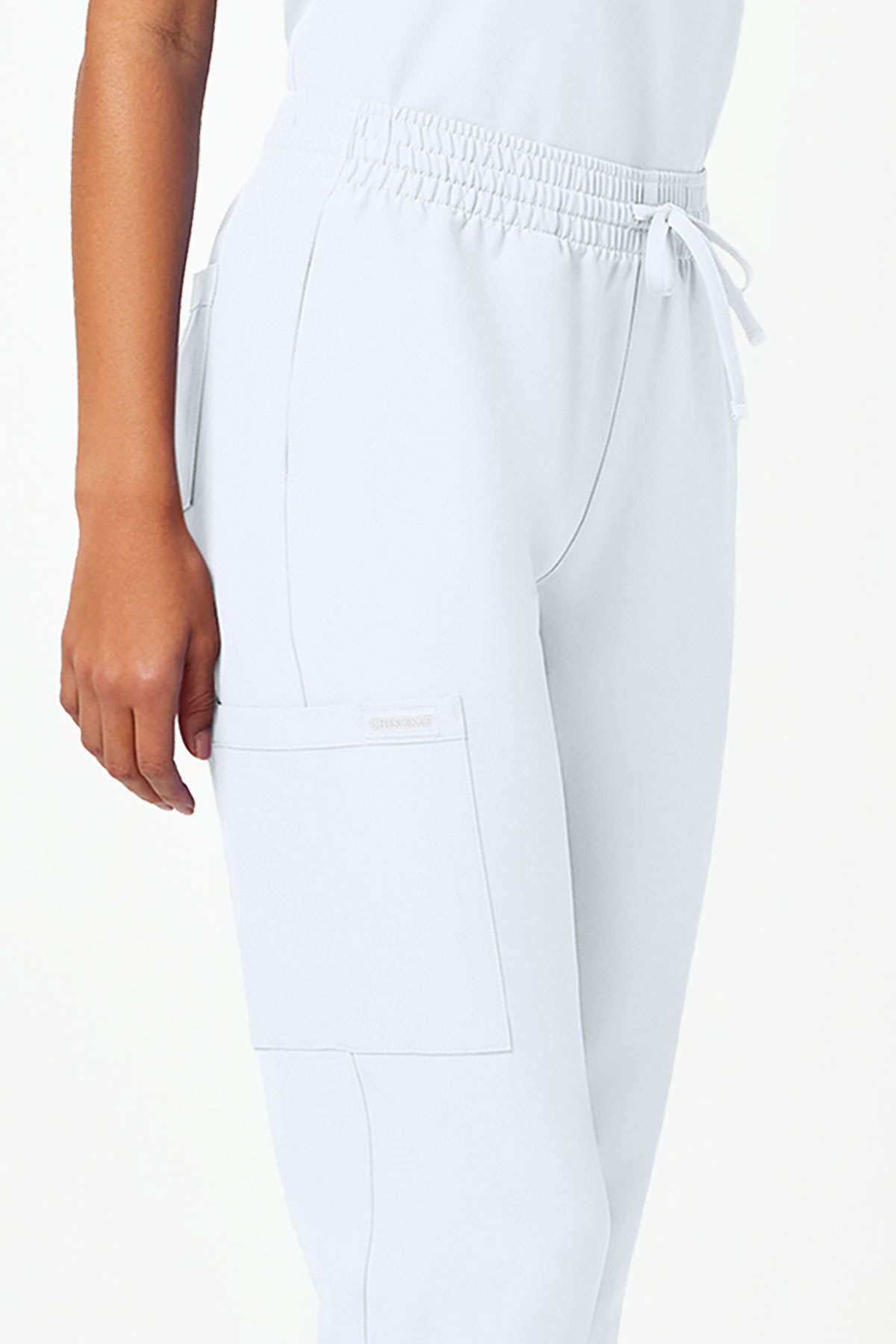 Dámske lekárske nohavice Cherokee Originals Ultra Jogger biele-4