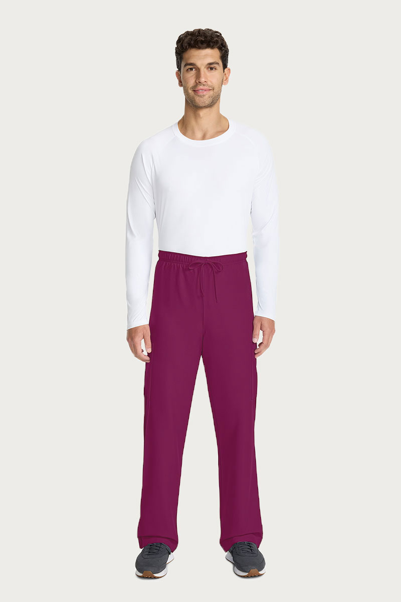 Pánska lekárska súprava Cherokee Ultra (blúza V-neck, nohavice Cargo) čerešňová červená-11