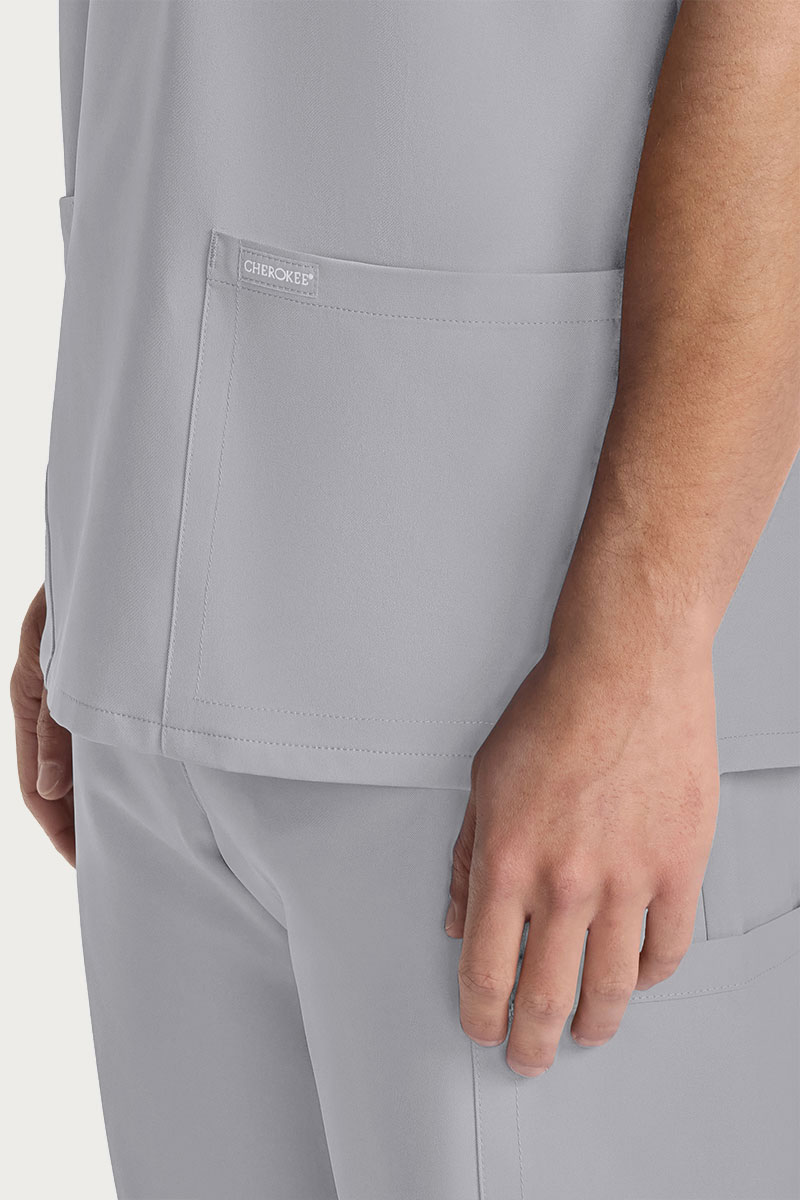 Pánska lekárska blúza Cherokee Ultra V-neck svetlo šedá-4