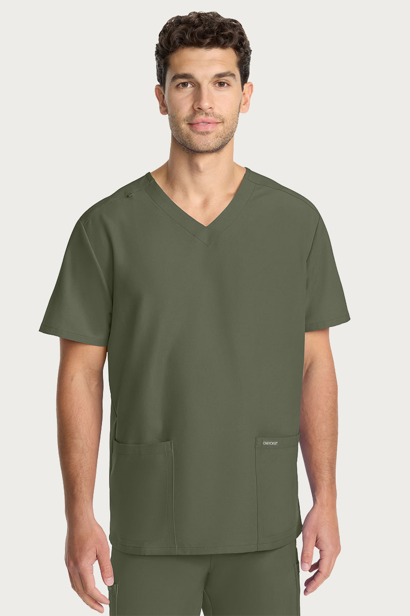 Pánska lekárska súprava Cherokee Ultra (blúza V-neck, nohavice Cargo) olivková-1