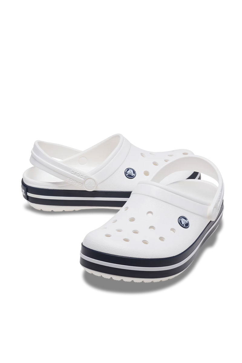Obuv Crocs™ Classic Crocband biela / námornícká modrá-5