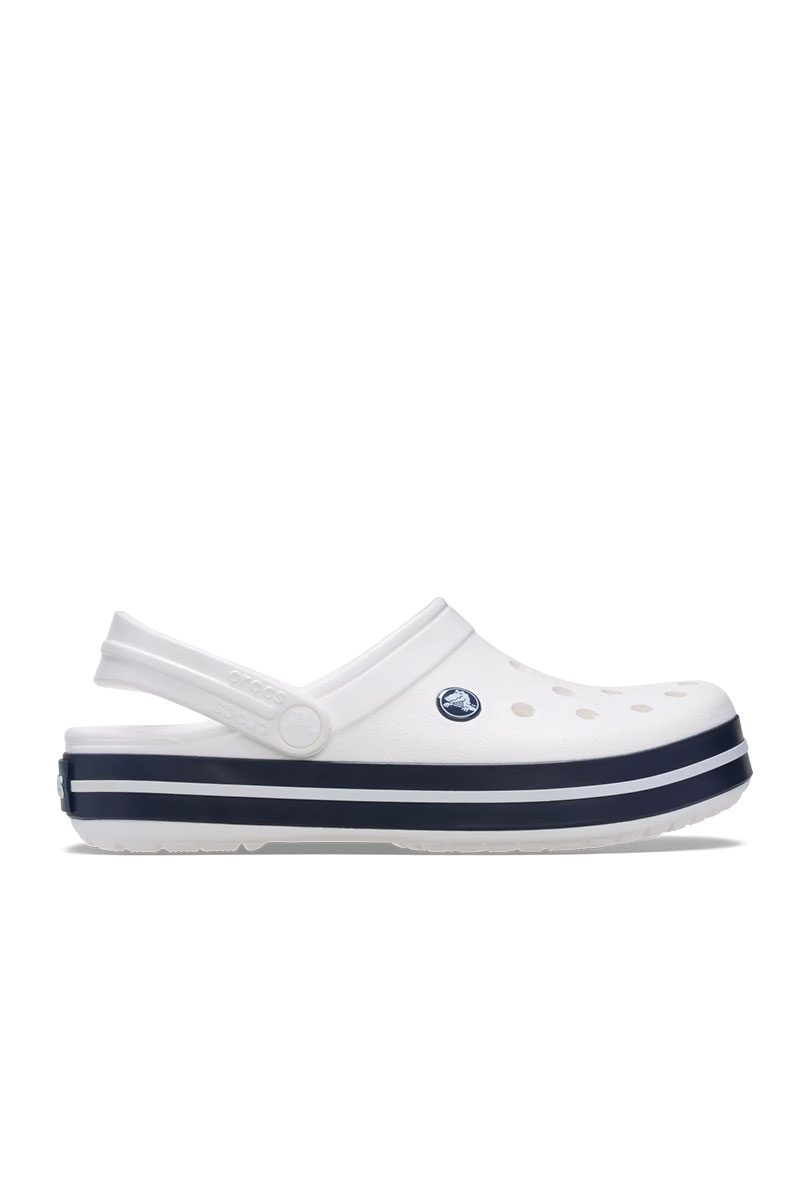 Obuv Crocs™ Classic Crocband biela / námornícká modrá-1
