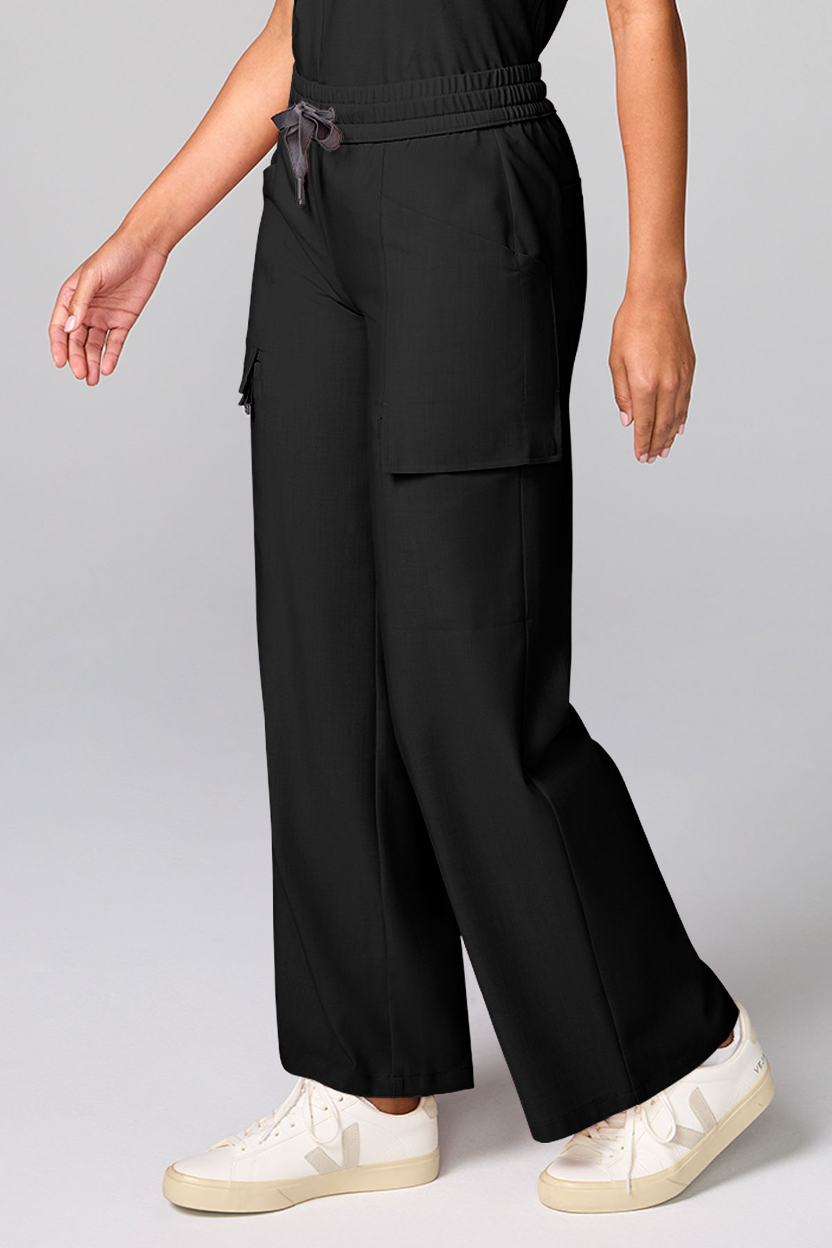 Dámske zdravotnícke nohavice Healing Hands Wide Leg Petite čierne-2