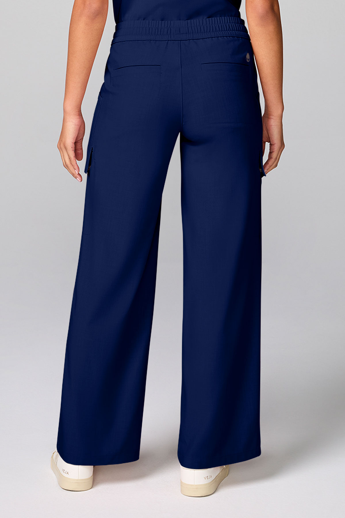 Dámske zdravotnícke nohavice Healing Hands Wide Leg Petite námornícky modré-1