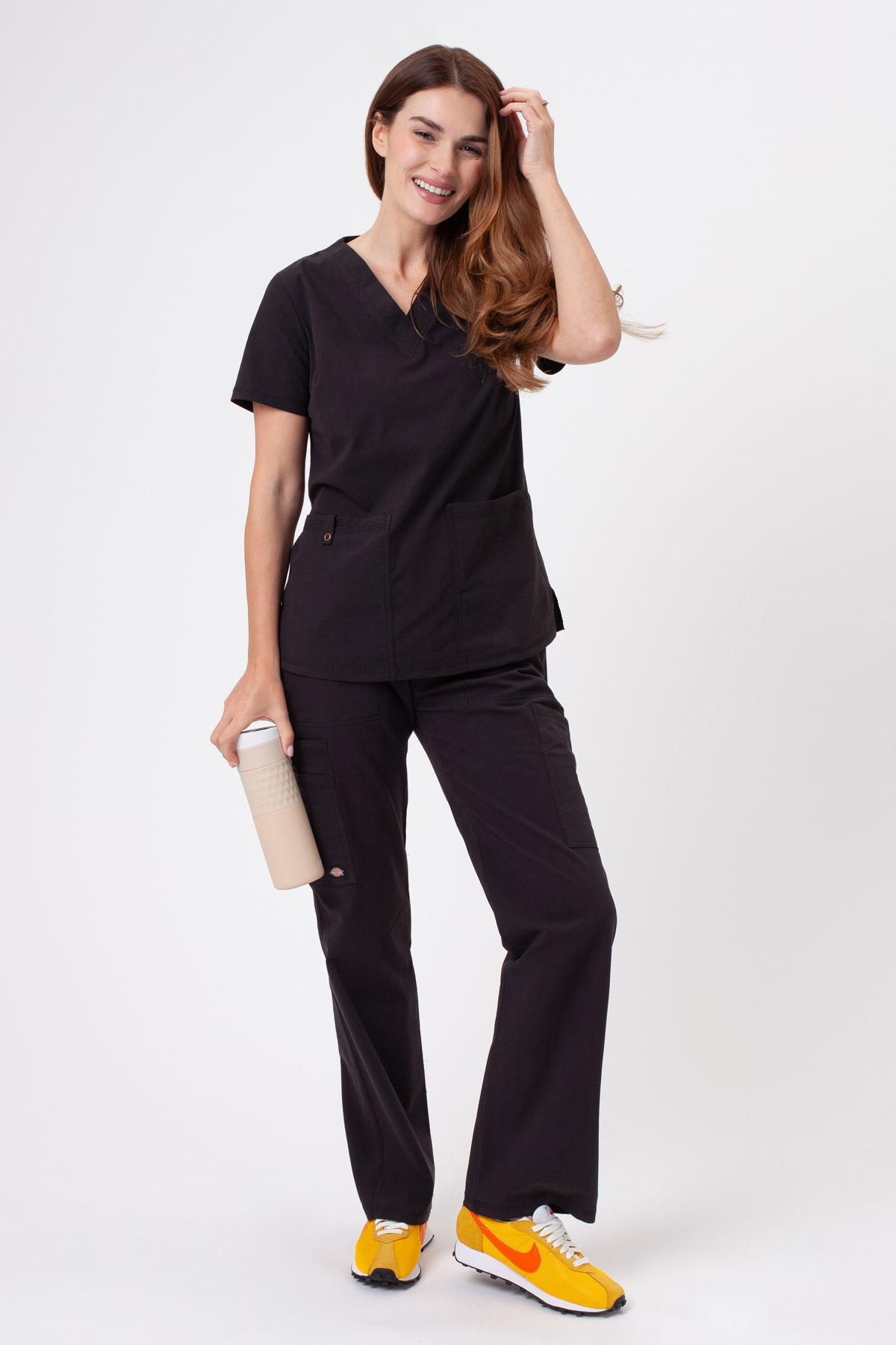 Dámska lekárska blúza Dickies Forge V-neck čierna-1