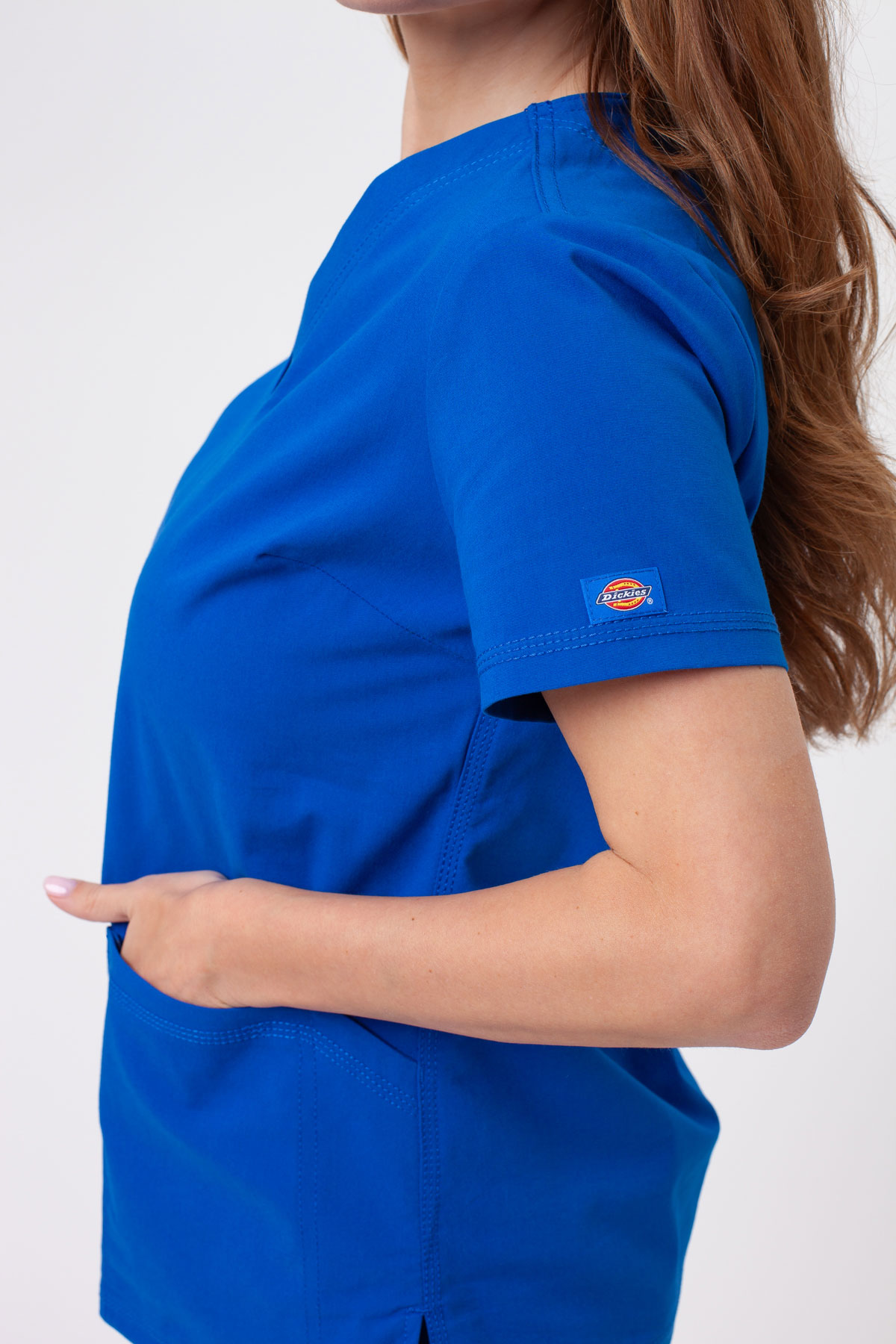 Dámska lekárska blúza Dickies Forge V-neck kráľovsky modrá-5