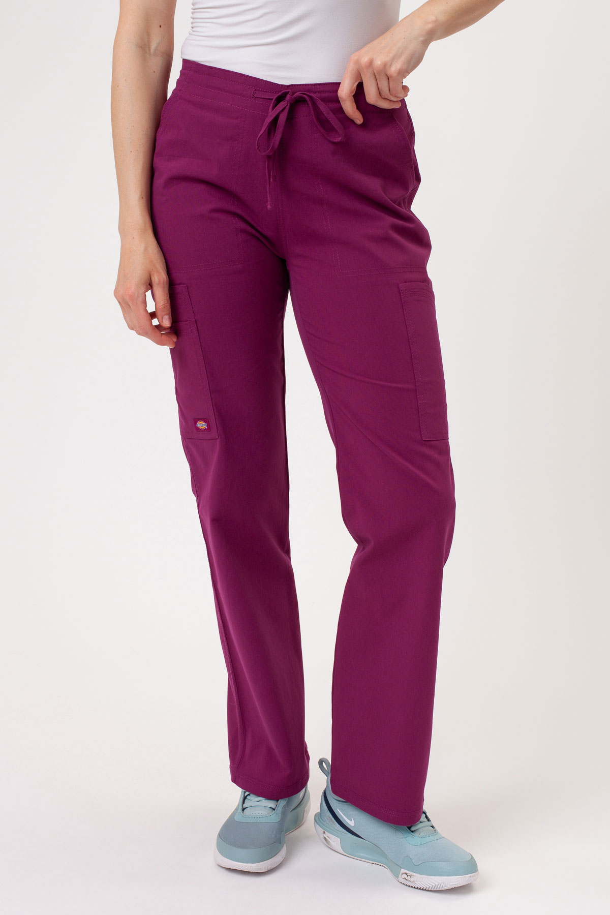 Dámska lekárska súprava Dickies Forge V-neck čerešňová červená-8