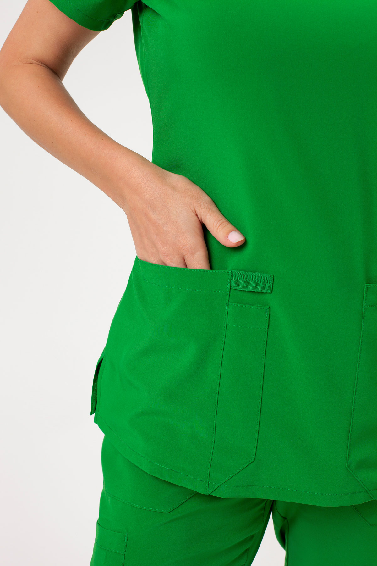 Dámska lekárska blúza Dickies EDS Essentials V-Neck svetlo zelená-3