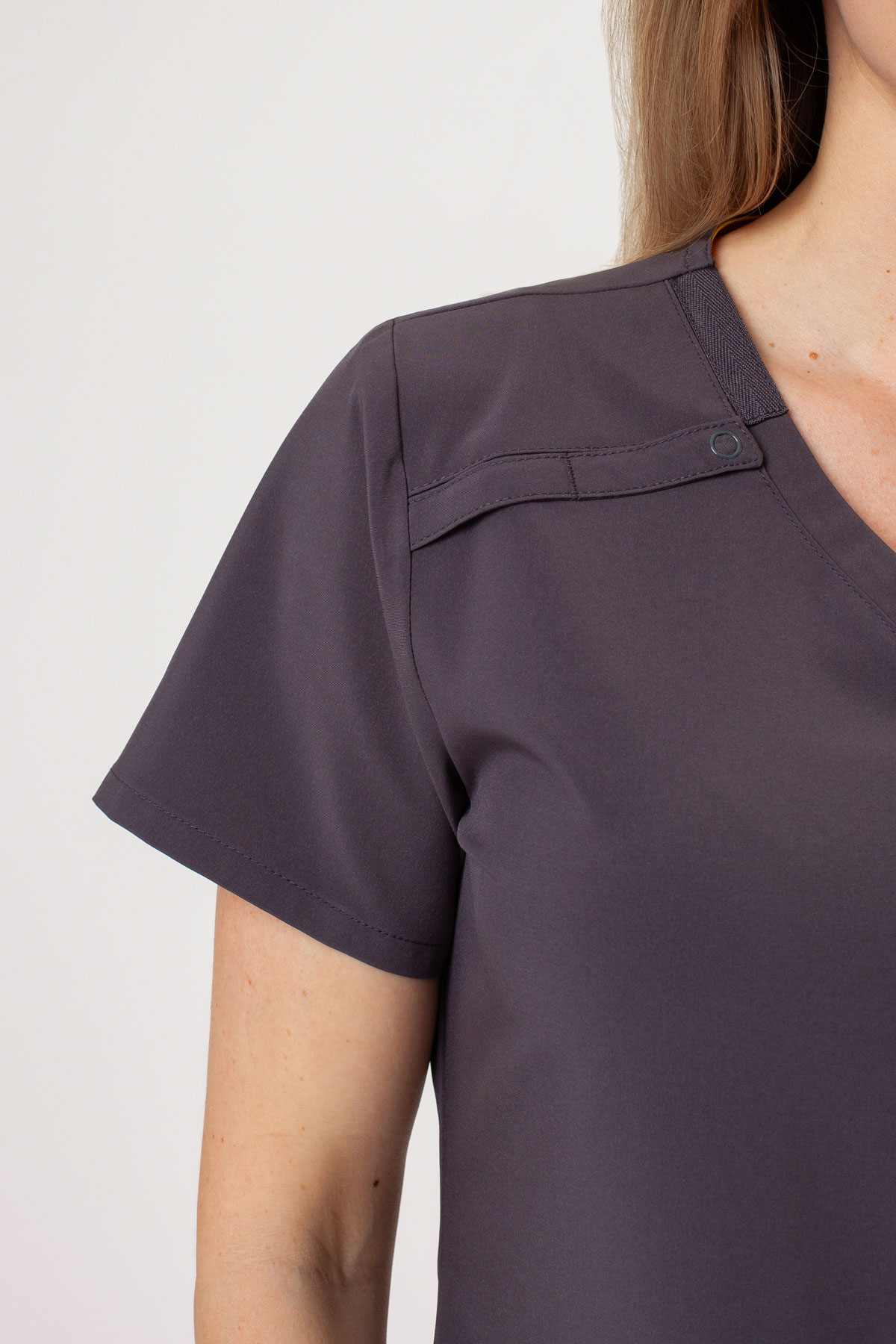 Dámska lekárska blúza Dickies EDS Essentials V-Neck šedá-3