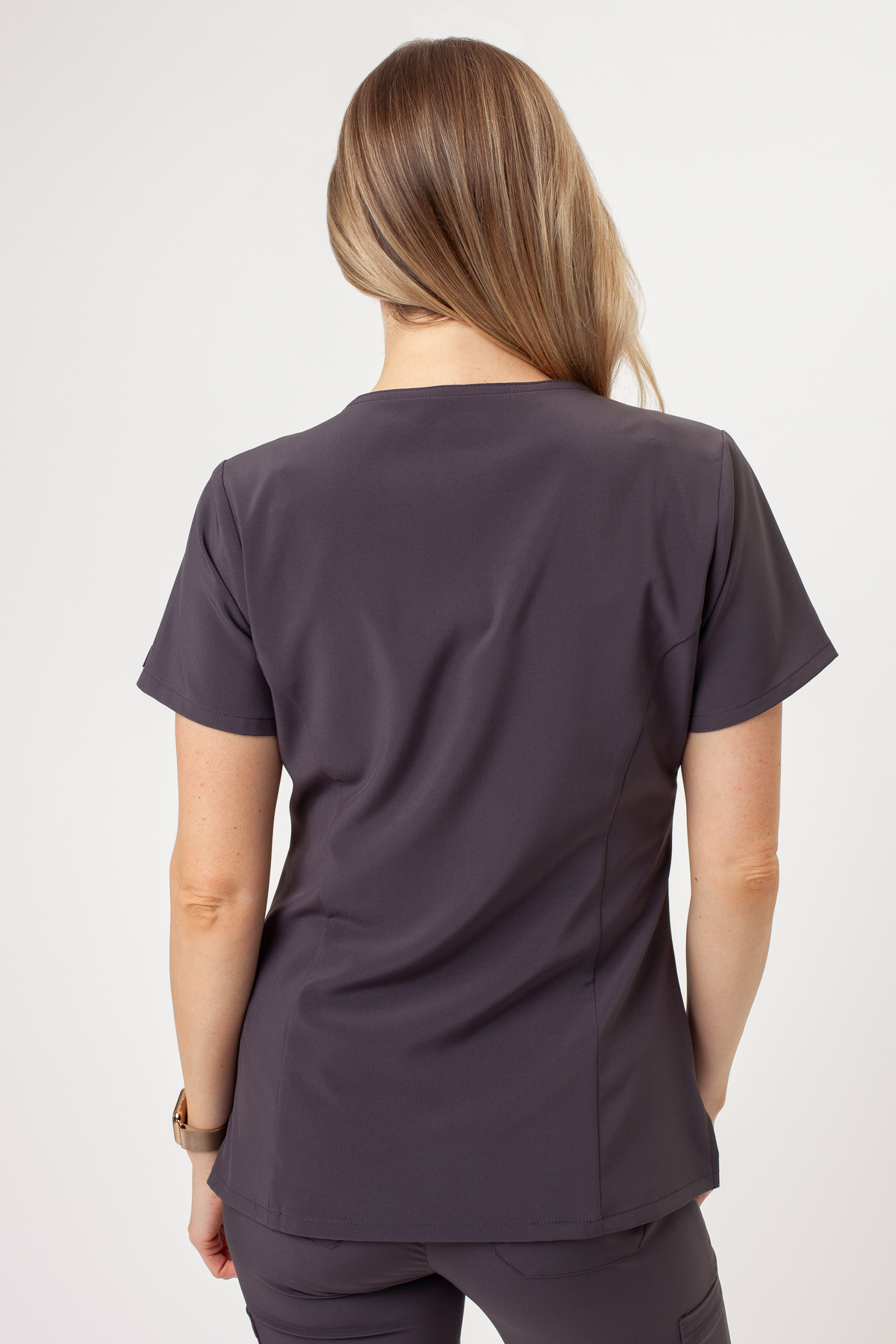 Dámska lekárska blúza Dickies EDS Essentials V-Neck šedá-2