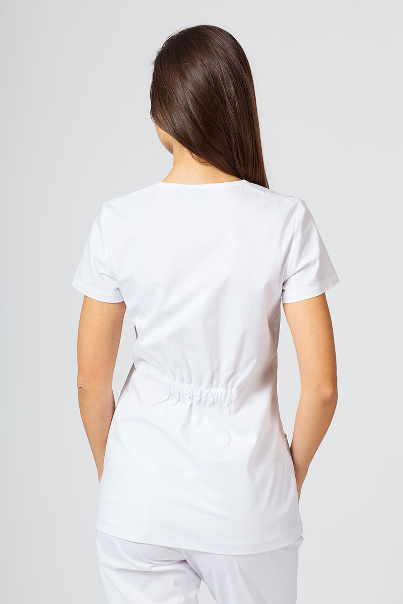 Dámska lekárska blúzka Sunrise Uniforms Fit (elastická) biela-2