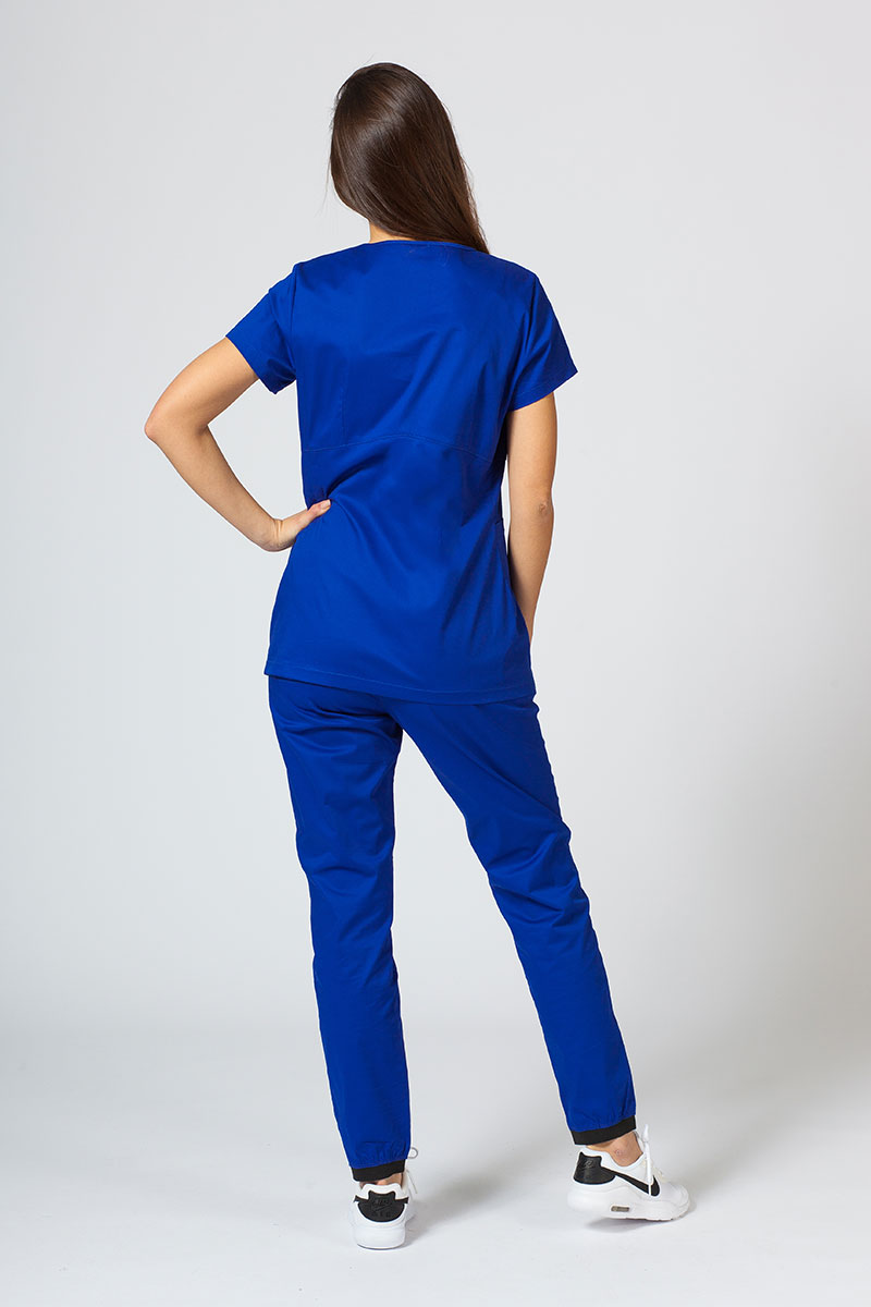 Dámska lekárska blúzka Sunrise Uniforms Kangaroo (elastická), tmavo modrá-6