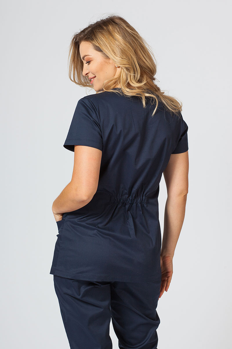 Dámska lekárska blúzka Sunrise Uniforms Fit (elastická), námornícky modrá-1