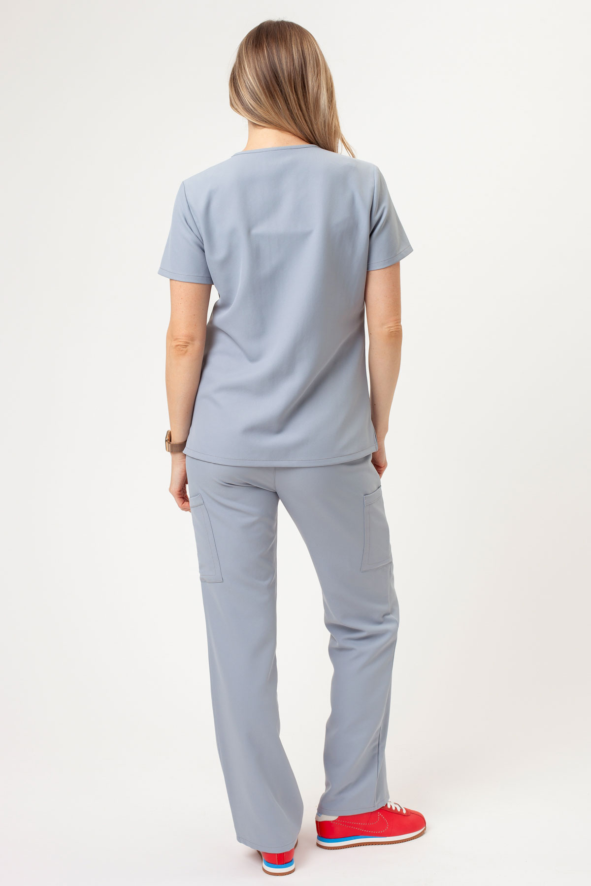Dámska lekárska blúza Cherokee Ultra V-neck Top svetlo šedá-6