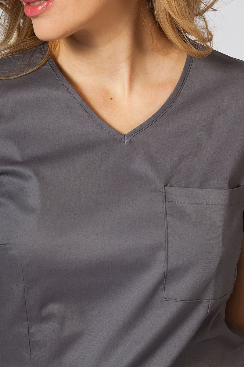 Dámska lekárska blúzka Sunrise Uniforms Fit (elastická) šedá-5