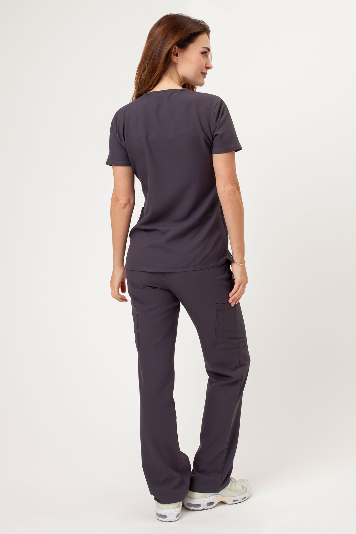 Dámska lekárska súprava Cherokee Ultra V-neck šedá-2