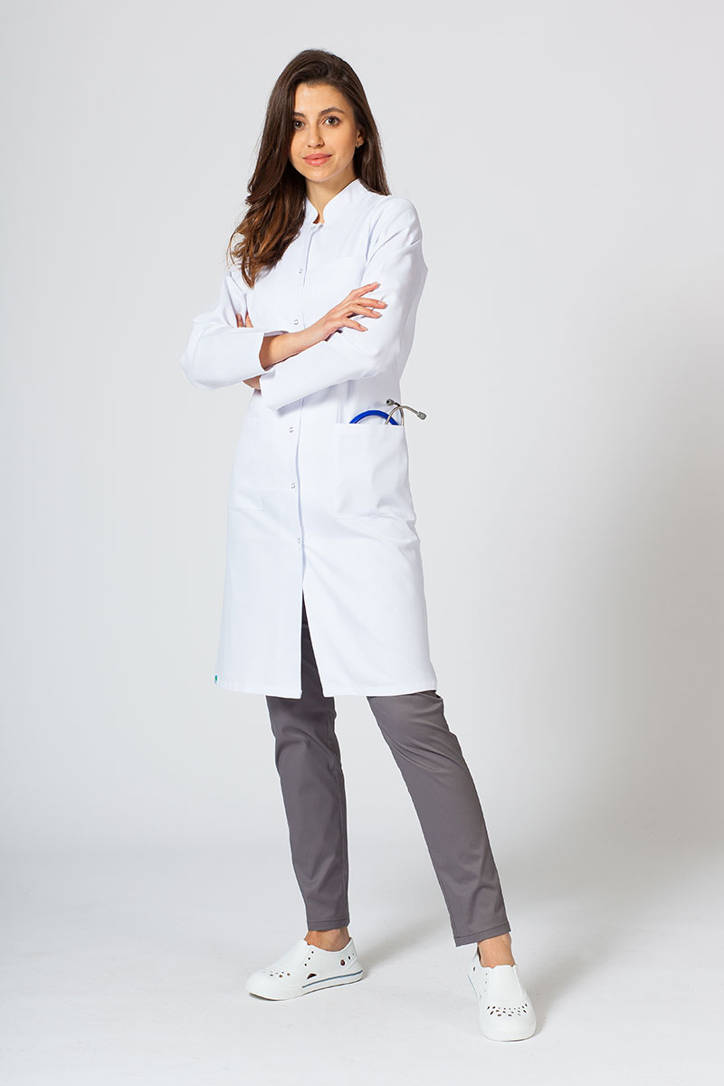 Lekársky dámsky plášť F01 Sunrise Uniforms biely-2