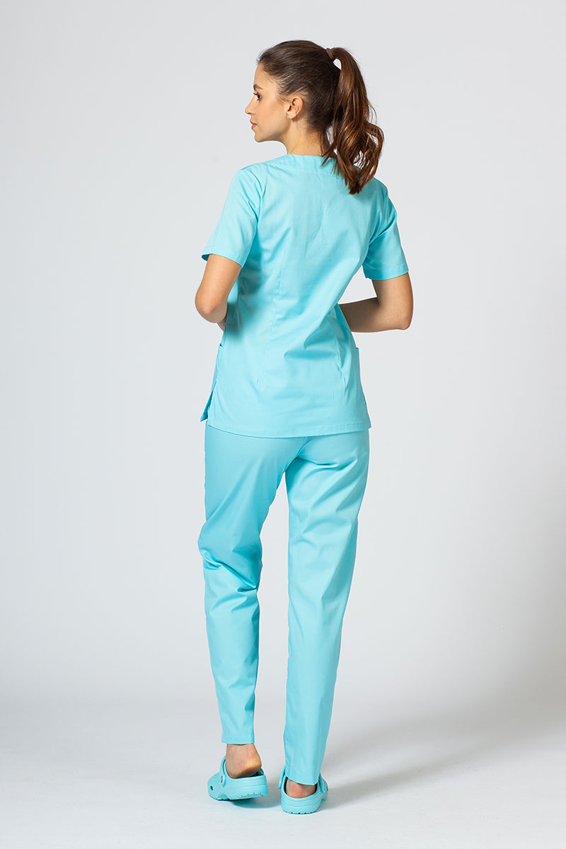 Dámske lekárske nohavice Sunrise Uniforms Basic Regular aqua-5