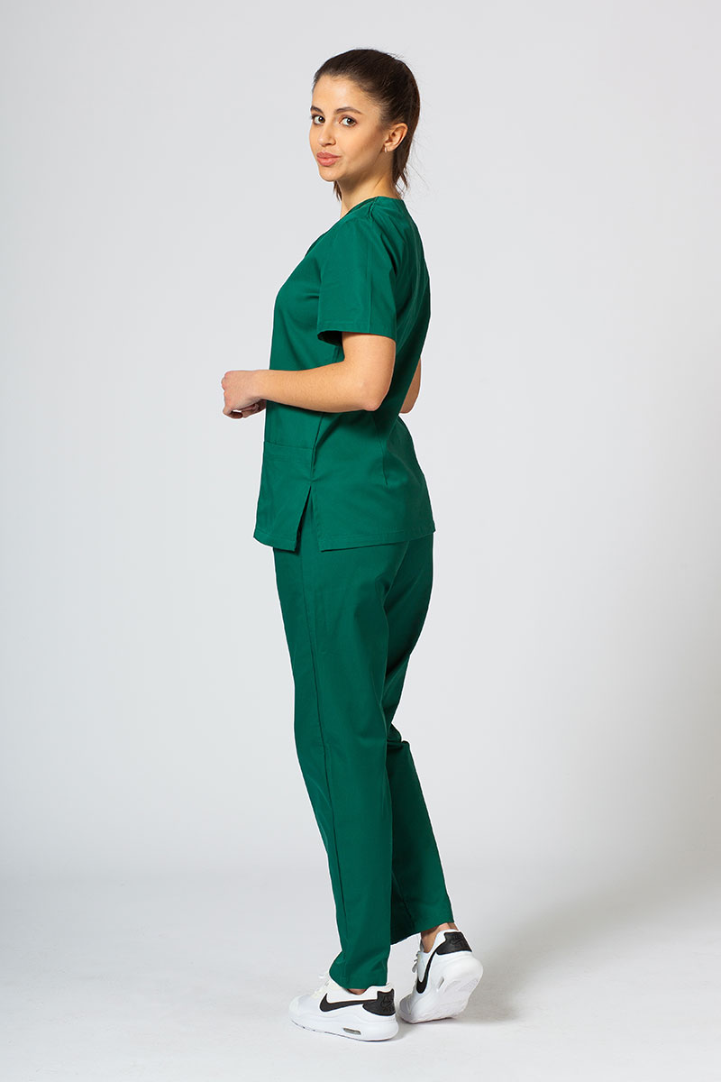 Lekárska dámska blúzka Sunrise Uniforms Basic Light tmavo zelená-5