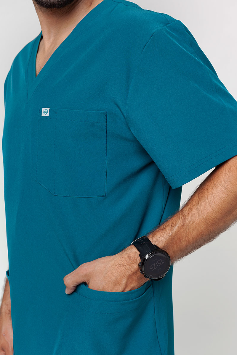 Pánska lekárska blúza Uniforms World 309TS™ karaibsky modrá-3