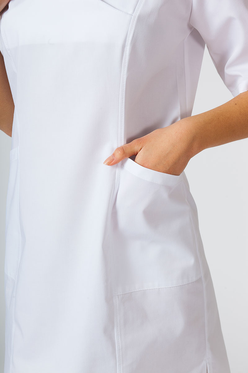 Lekárske klasické šaty Sunrise Uniforms biele-3