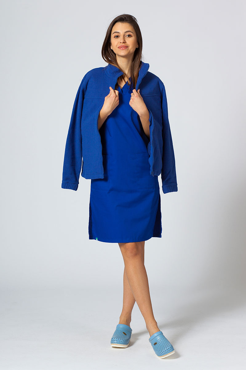 Lekárske jednoduché šaty Sunrise Uniforms tmavo modré-5