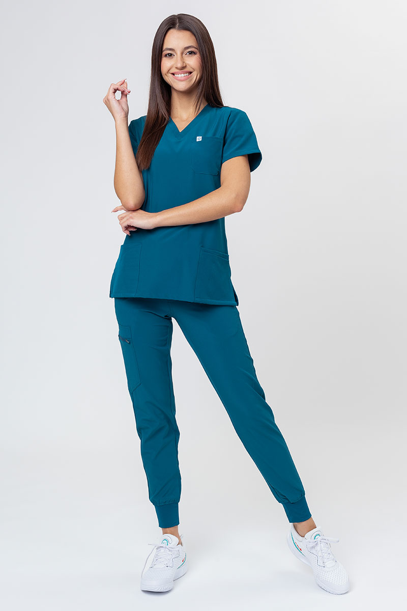 Dámska lekárska blúza Uniforms World 309TS™ Valiant karaibsky modrá-4