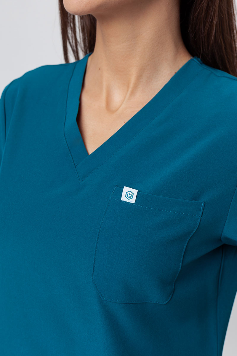 Dámska lekárska blúza Uniforms World 309TS™ Valiant karaibsky modrá-2