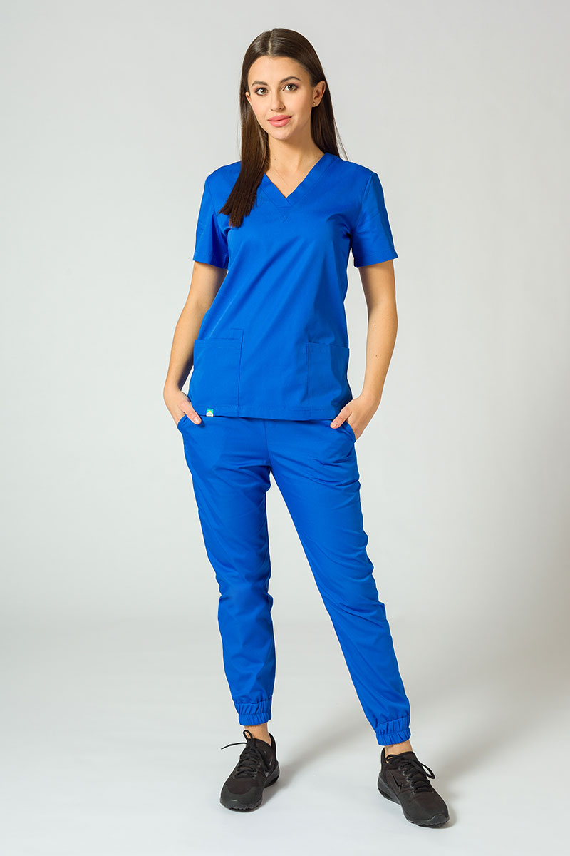 Lekárske nohavice Sunrise Uniforms Easy jogger kráľovsky modrá-2