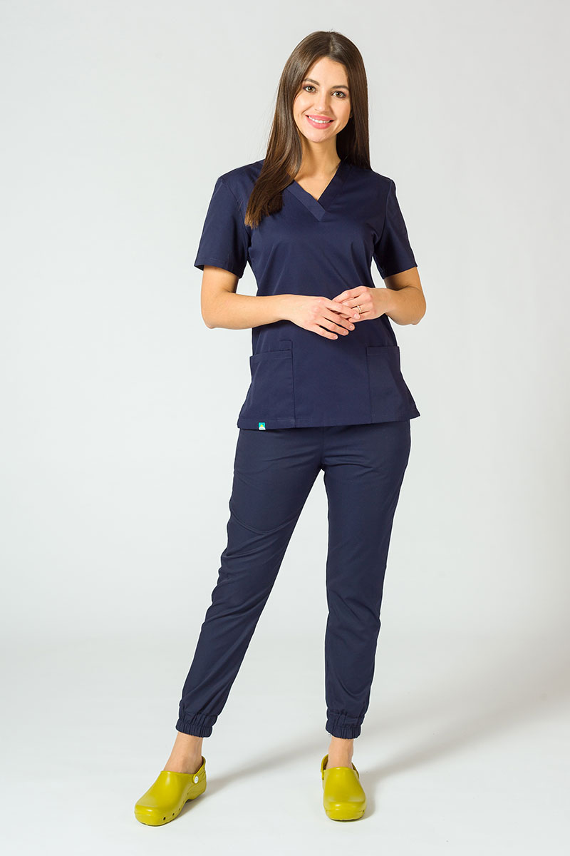 Lekárske nohavice Sunrise Uniforms Easy jogger námornicky modré-2