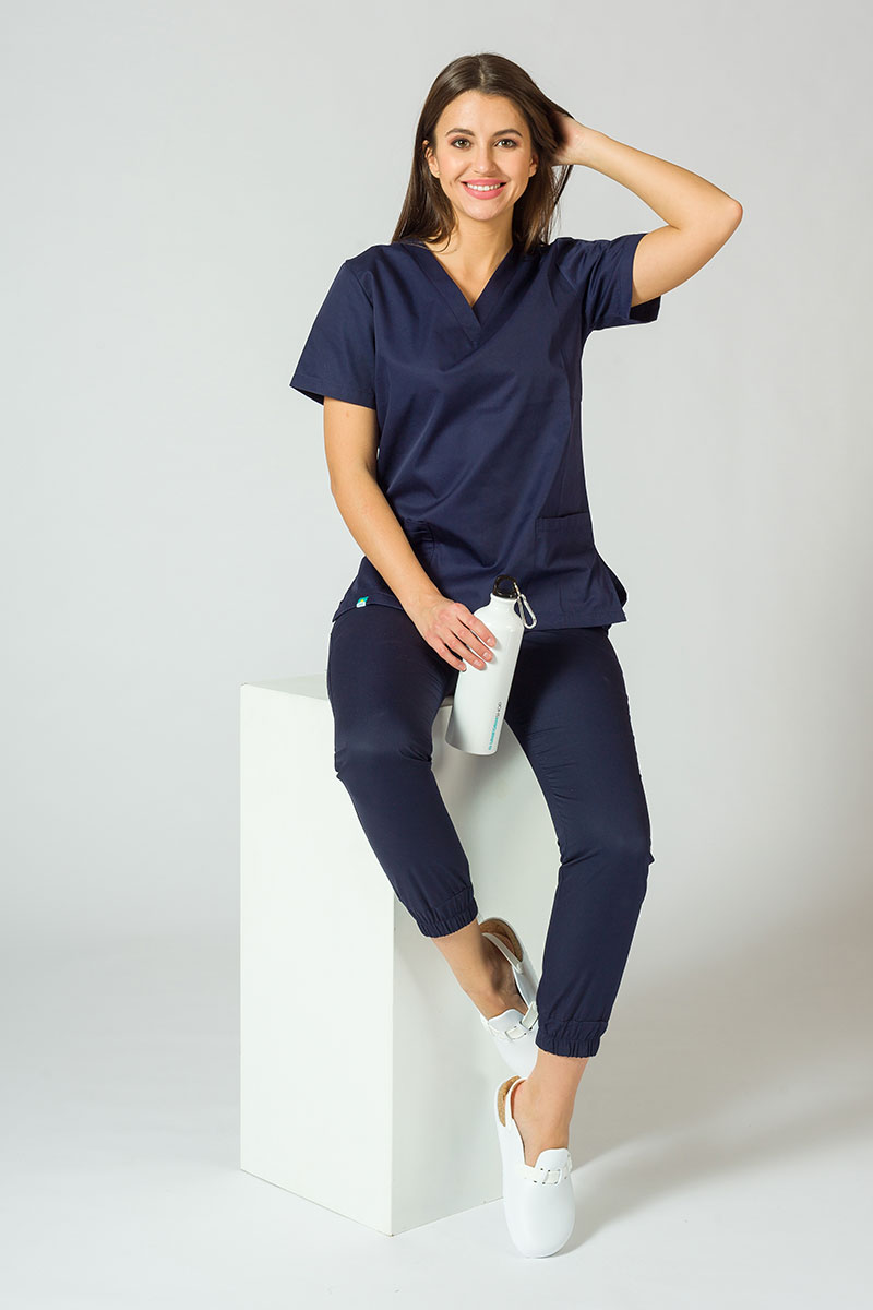 Lekárske nohavice Sunrise Uniforms Easy jogger námornicky modrá-4