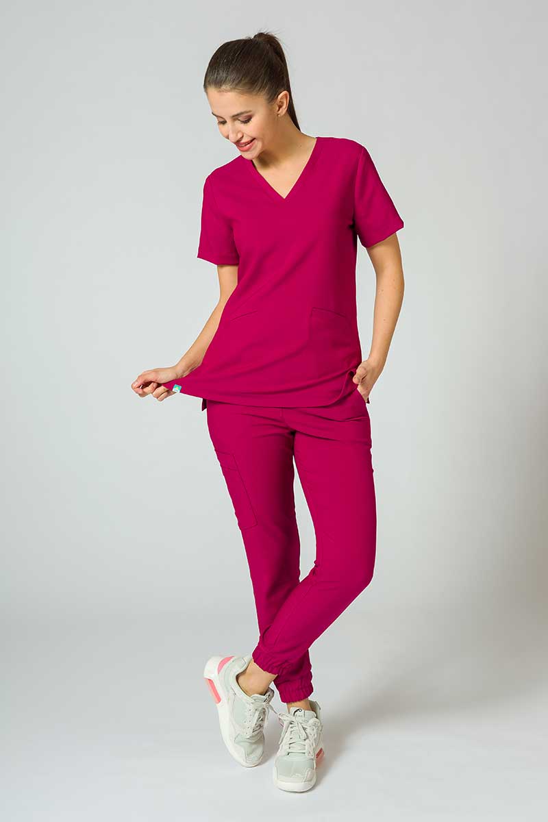 Lekárska blúzka Sunrise Uniforms Premium Joy slivková-8