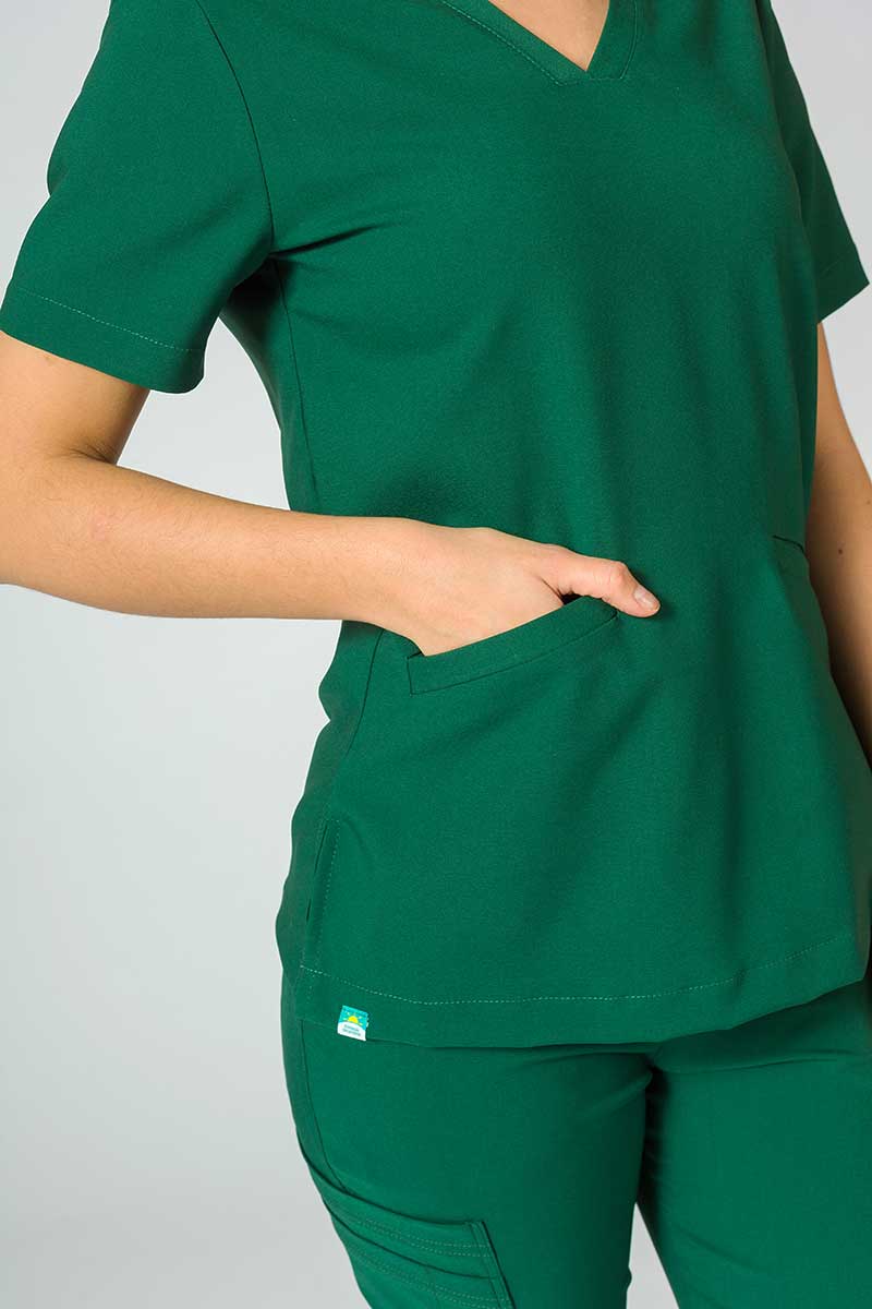 Lekárska blúzka Sunrise Uniforms Premium Joy tmavo zelená-7