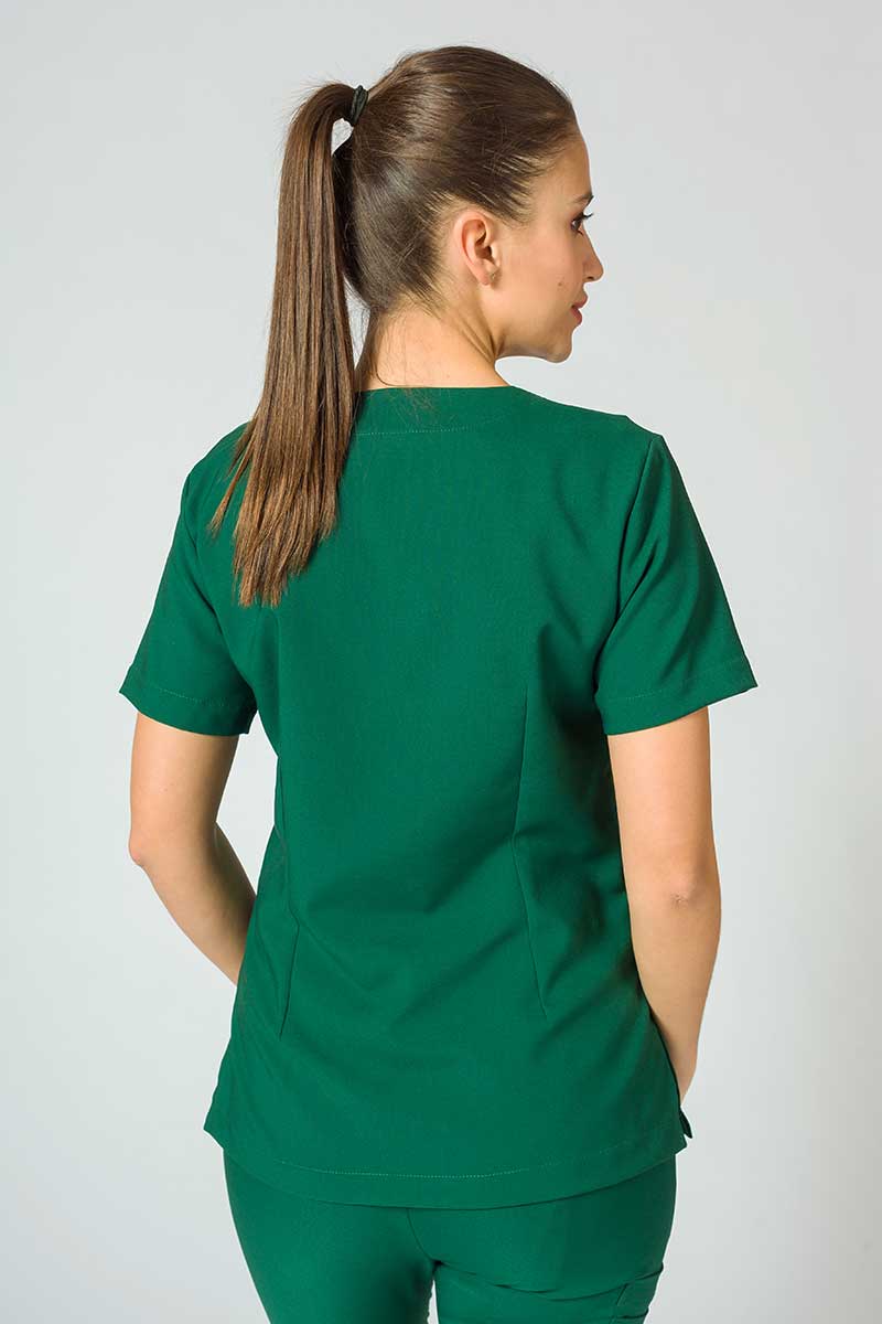 Lekárska blúzka Sunrise Uniforms Premium Joy tmavo zelená-5