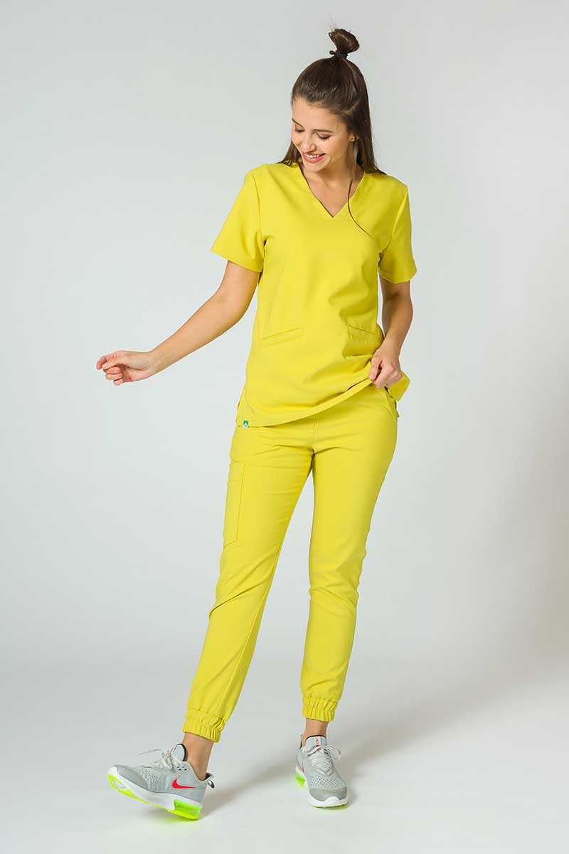 Lekárska blúzka Sunrise Uniforms Premium Joy žltá-1