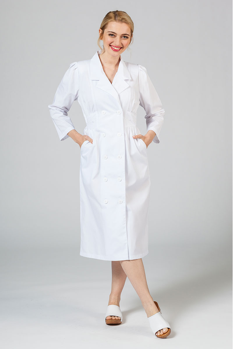 Dámske zdravotné šaty Adar Uniforms Midriff biele-2