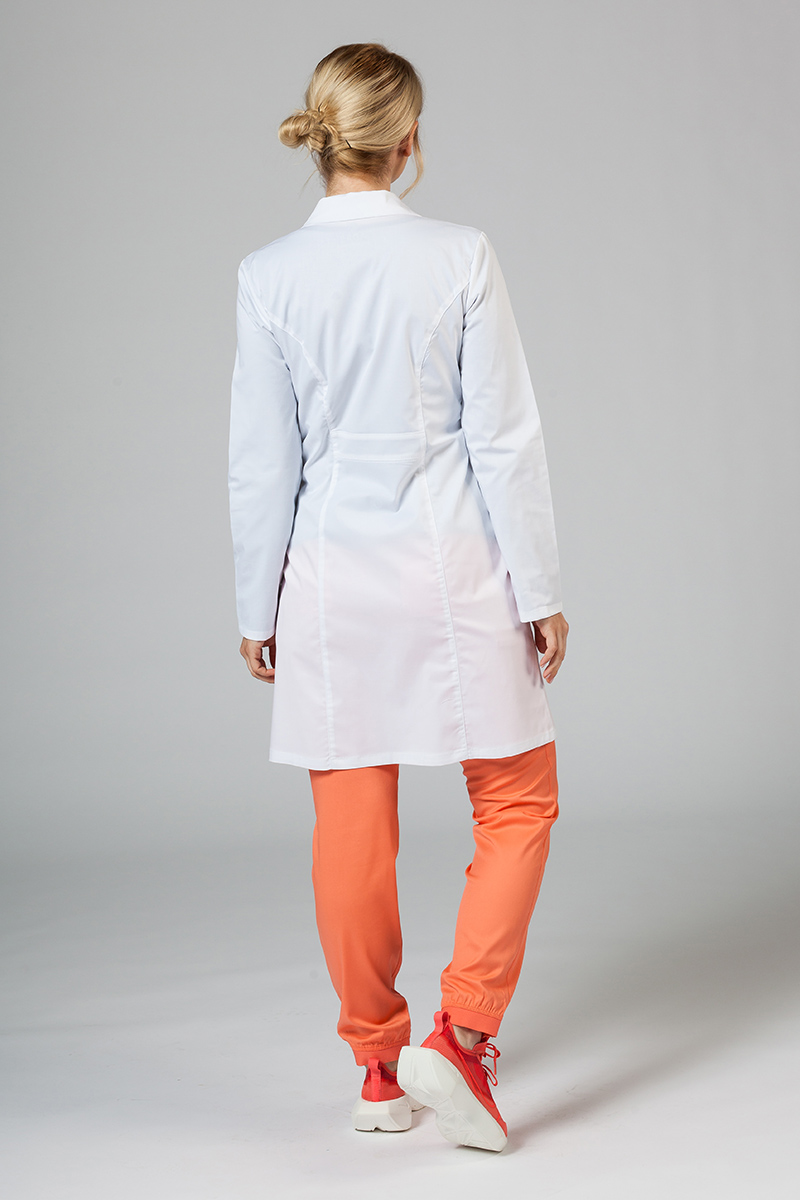 Lekársky plášť Adar Uniforms Tab-Waist biely (elastický)-4