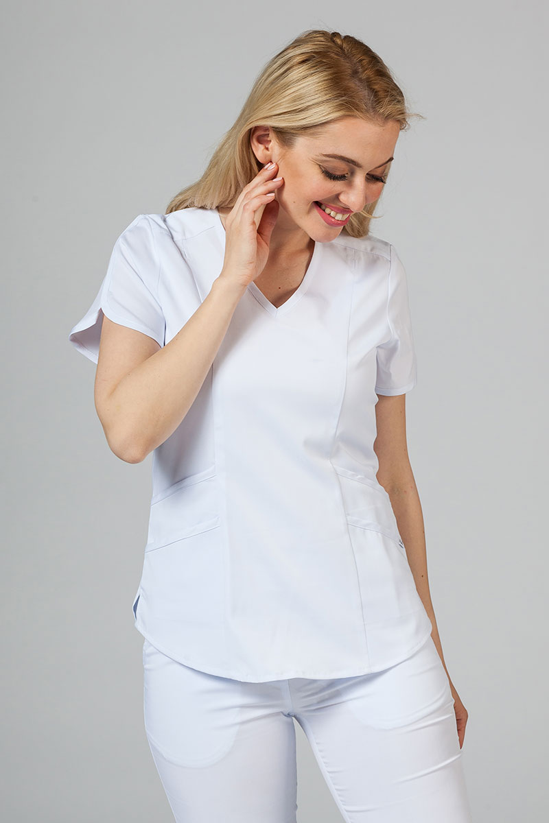 Lekárska súprava Adar Uniforms Yoga biela (s blúzou Modern - elastic)-2