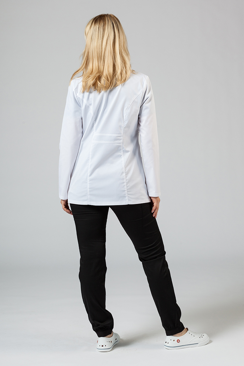 Lekársky plášť Adar Uniforms Tab-Waist krátky biely (elastický)-1