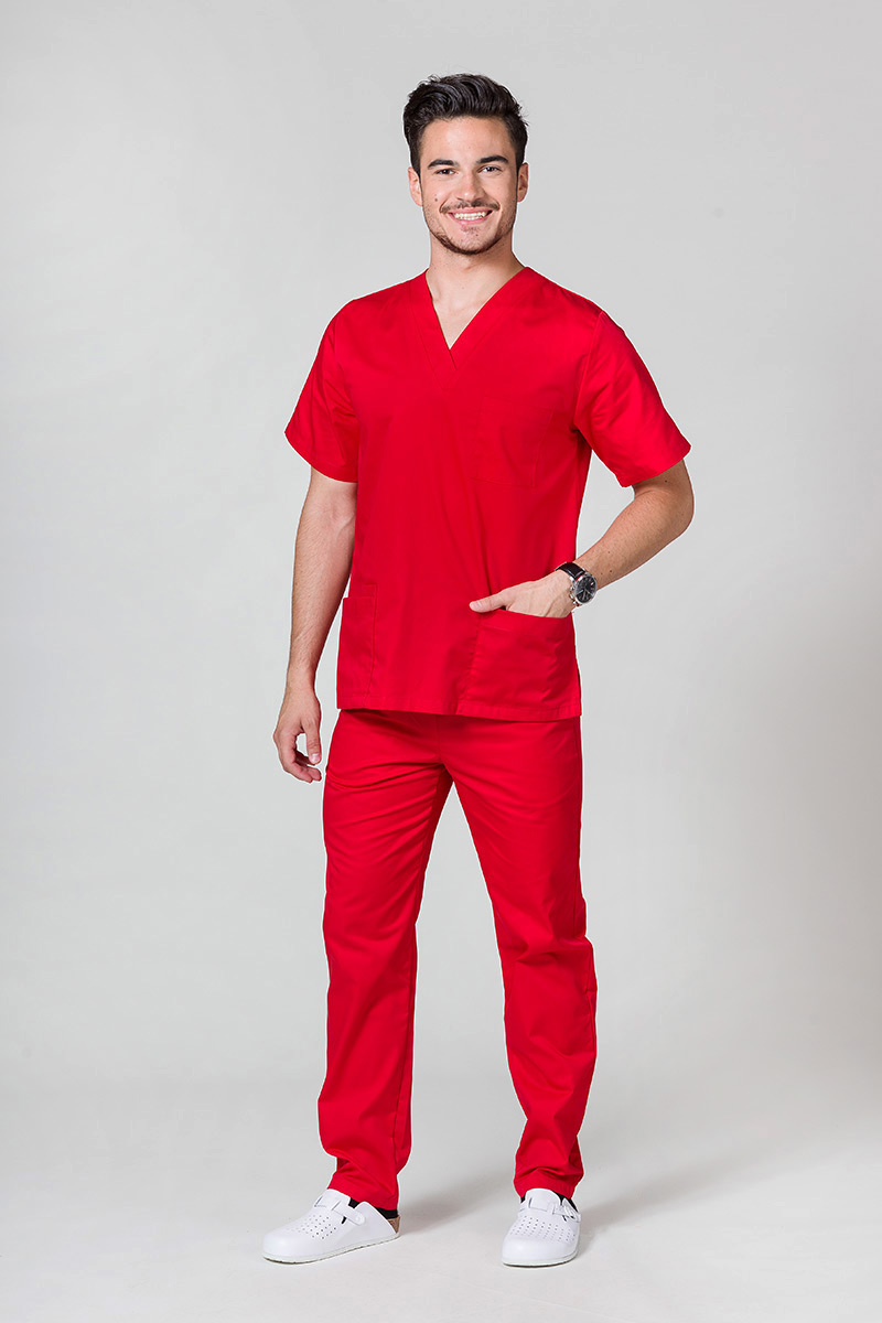 Univerzálne lekárske nohavice Sunrise Uniforms červené-3