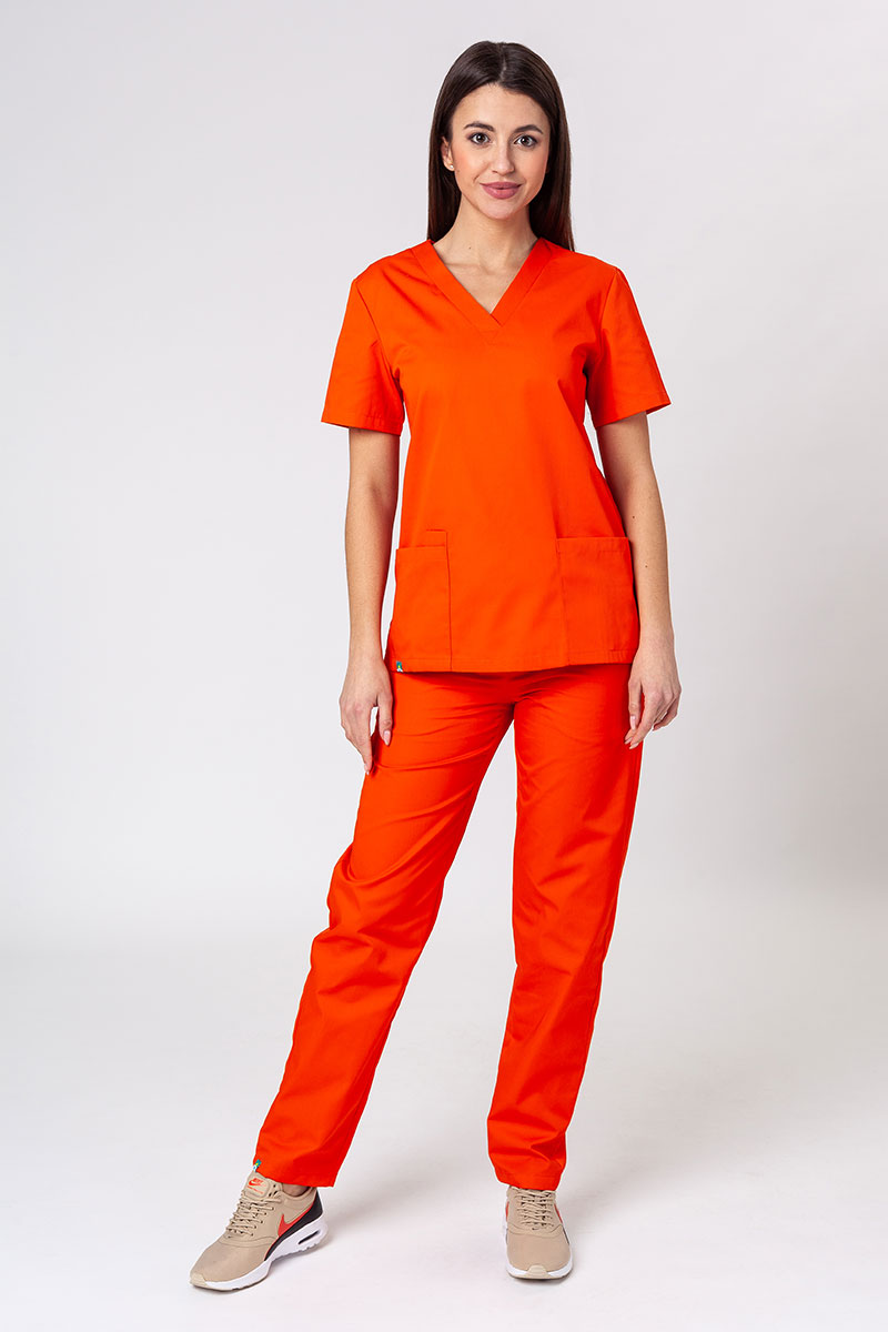 Lekárska dámska blúzka Sunrise Uniforms Basic Light oranžová-5