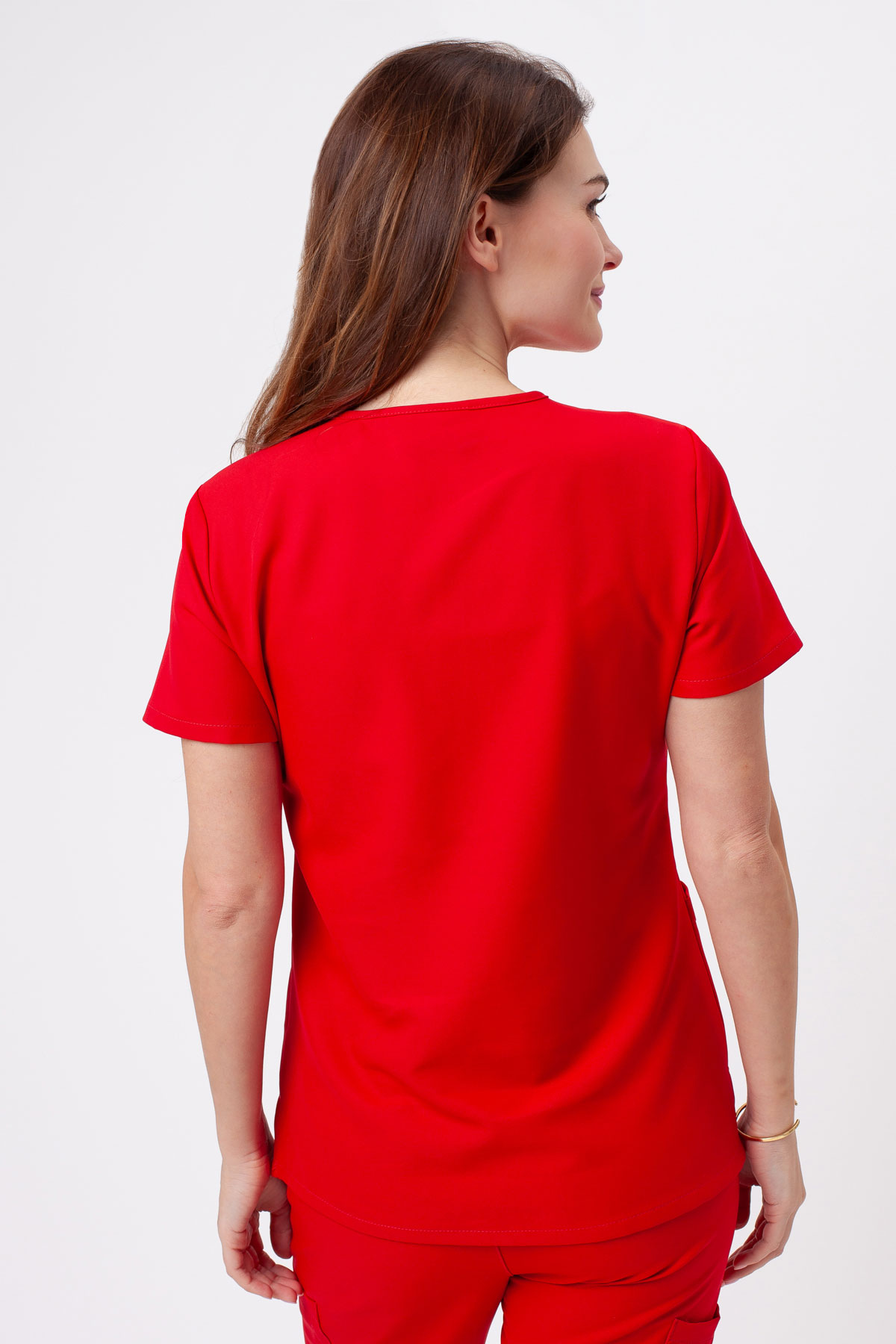 Dámska lekárska blúza Cherokee Ultra V-neck Top červená-2