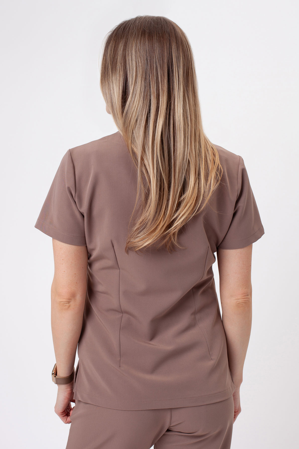 Dámska lekárska blúza Sunrise Uniforms Premium Aura cappuccino-2