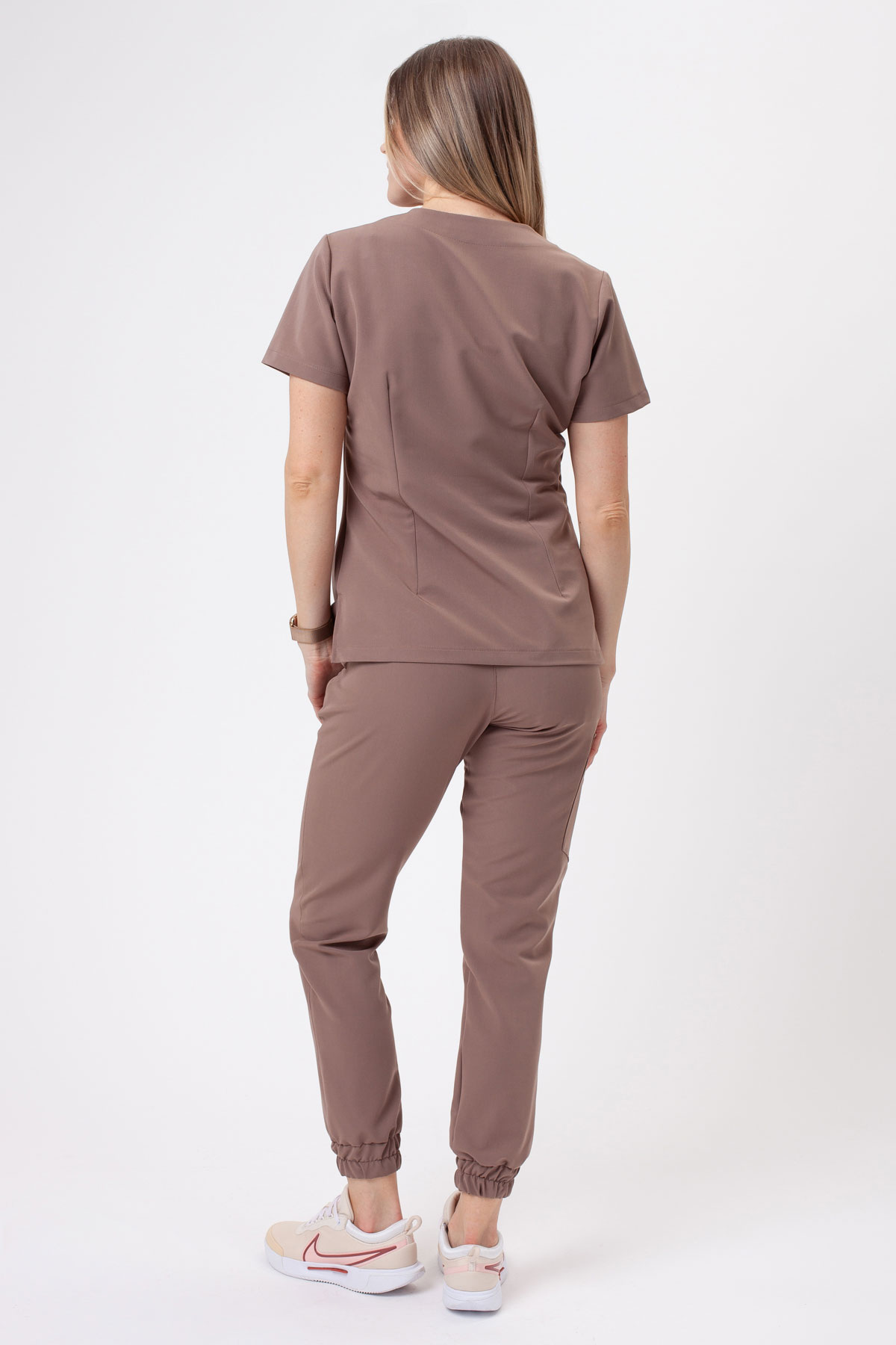 Dámske lekárske nohavice Sunrise Uniforms Premium Vibe jogger cappuccino-1