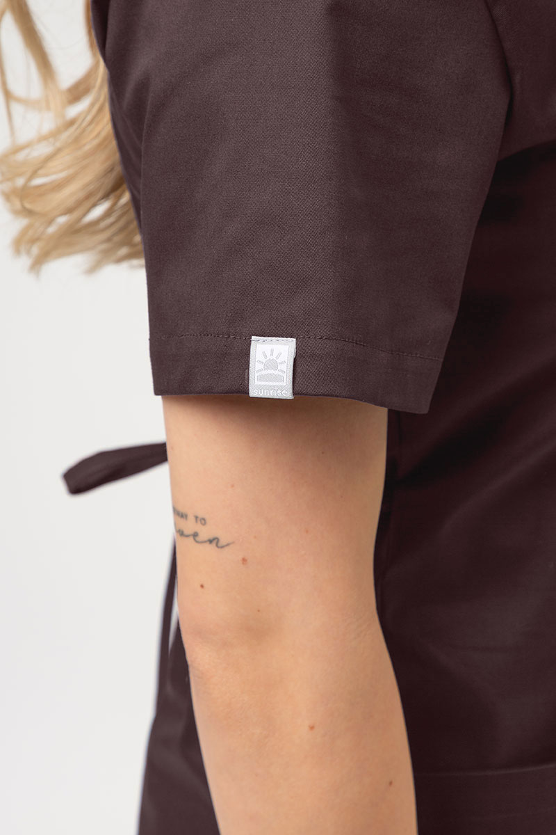 Dámske lekárske šaty Sunrise Uniforms Vital choco-2